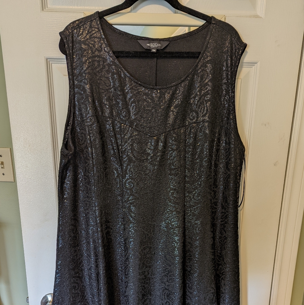 Black Patterned Dress | 3X | Michel Studio